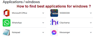 Windows applications