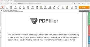 pdffiller userinterface