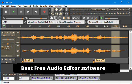 Best Free Audio Editor software